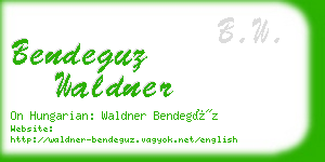 bendeguz waldner business card